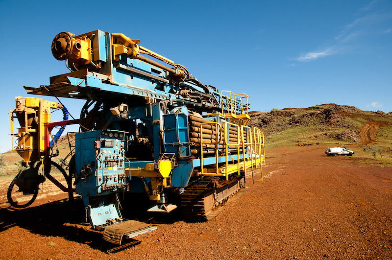 RC Drill Rig on mining site
